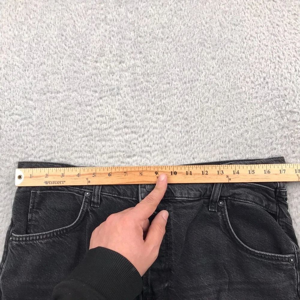 We The Free People Crossroads Straight Jeans Womens 31 (35x30)Washed Black Baggy